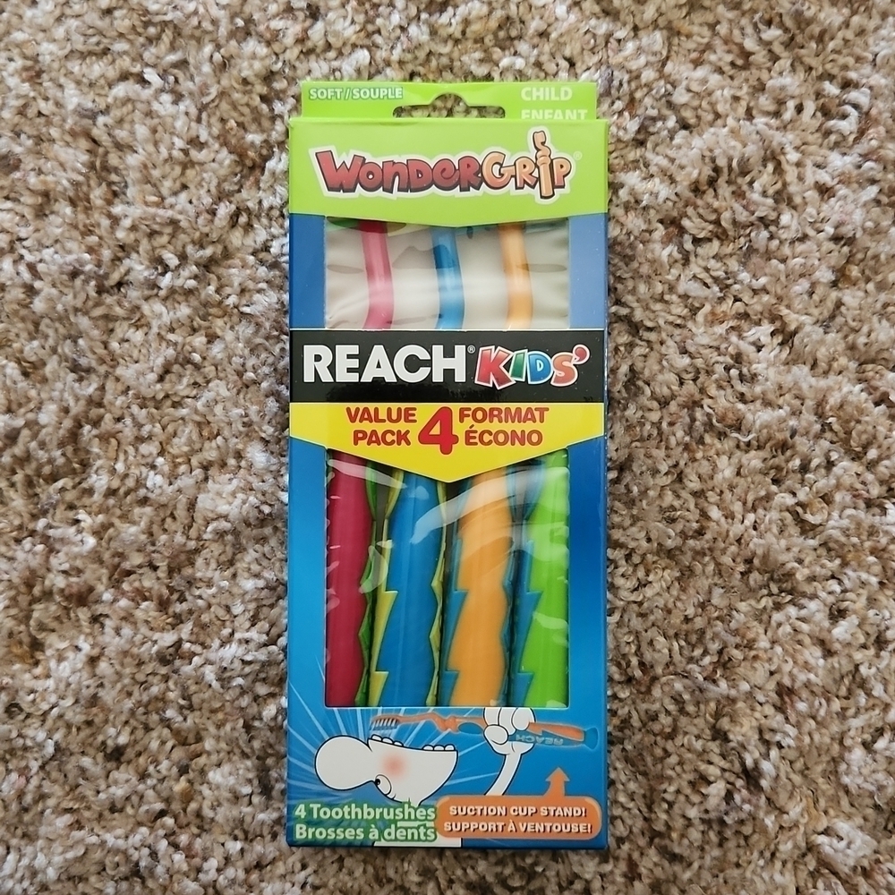 Child soft toothbrushes pack of 4